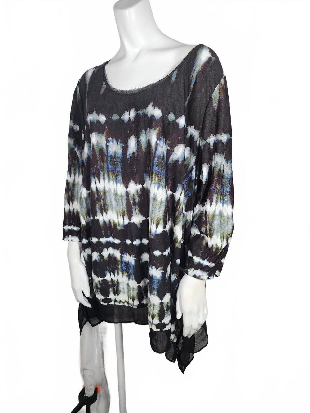 Simply Vera Vera Wang Women's 2X Tie-Dye Tunic Top